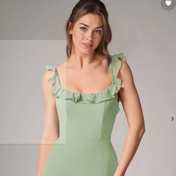 Azazie Callie Dusty Sage Dress - Picture 3 of 15